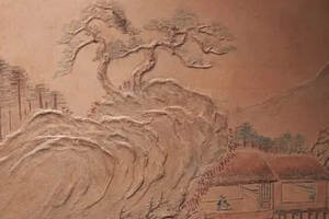 名陶写真∥罕见的康熙彩泥堆绘案屏
