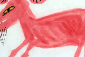 你见过红色的羊吗？看了冯杰的《红羊图》，真是美极了！
