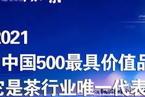 比肩茅台、华为，这是唯一登榜《中国500最具价值品牌》的茶品牌