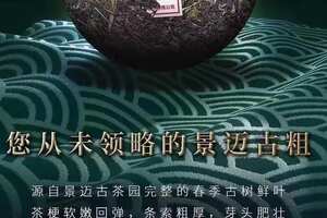 「景迈古粗橡筋饼，景迈山，全球唯一一座申遗古茶山，澜
