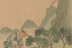 欣赏清代绢本彩绘茶景全图