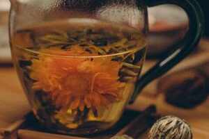 五种不同种类的菊花茶