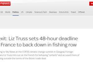 英法捕鱼权争端升级，英外交大臣对法国下“最后通牒”