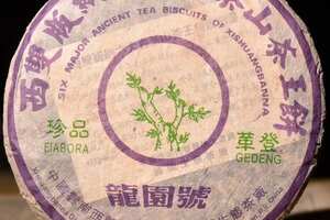 2003年龙园号六大茶山【革登】青饼！?革登茶，口感