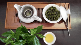 宜兴茗茶绿色铁盒图片