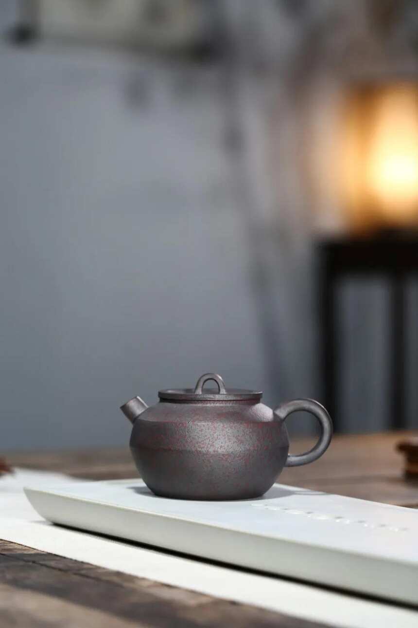 「石鼓」刘彩萍（国工艺美术师）宜兴原矿紫砂茶壶