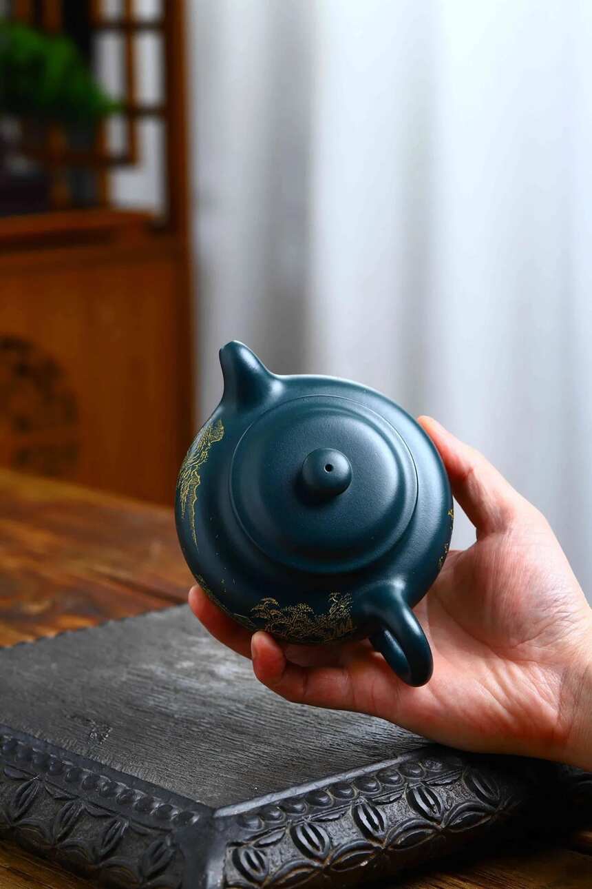 仿古，狄姣姣（国工艺美术师）民国绿，宜兴原矿紫砂茶壶