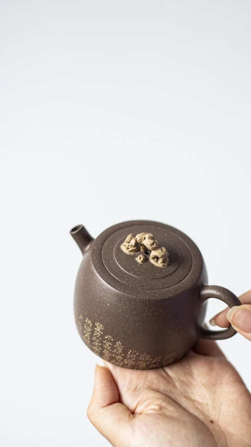 张琦，宜兴原矿紫砂茶壶，太湖石·小汉铎·150cc