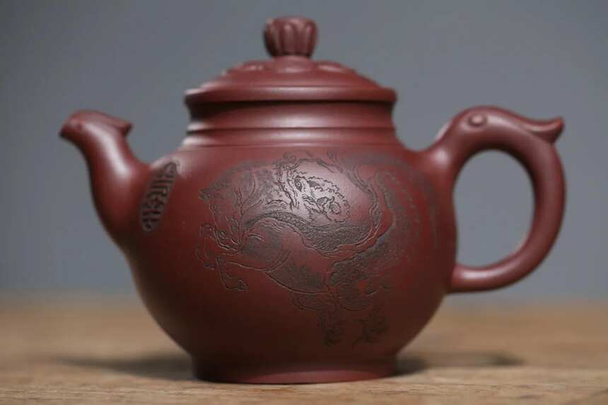 凤呤，国高工艺美术师，370cc，宜兴原矿紫砂茶壶