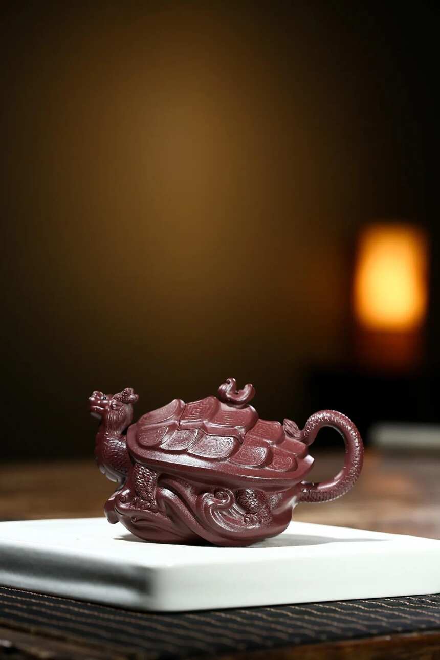 「龟龙」原矿紫泥，240cc，王海东（国工艺美术师）