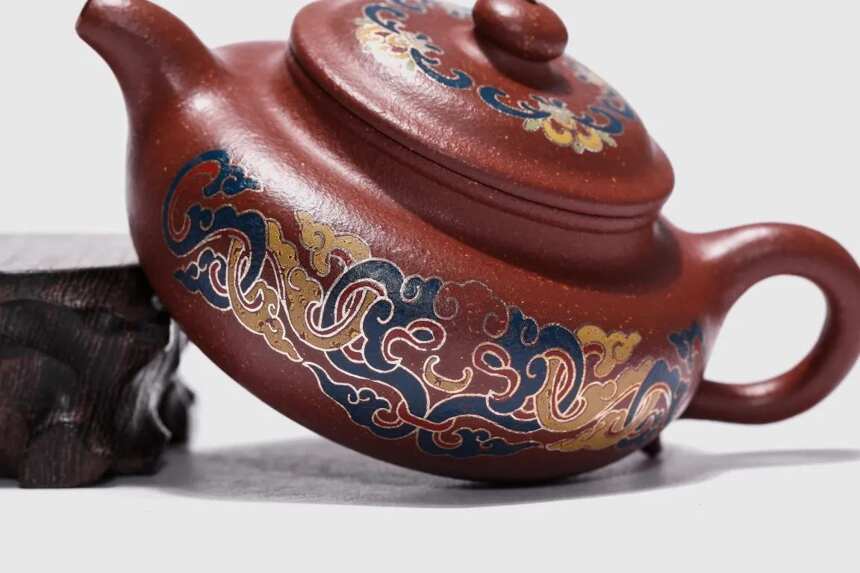 「仿古」宝山红降坡 150cc 王雅丽 国工艺美术师 宜兴原矿紫砂茶壶