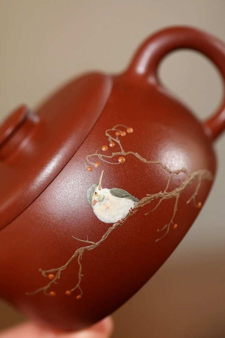《巨轮》国工艺美术师 杨国琴 宜兴原矿彩绘紫砂茶壶