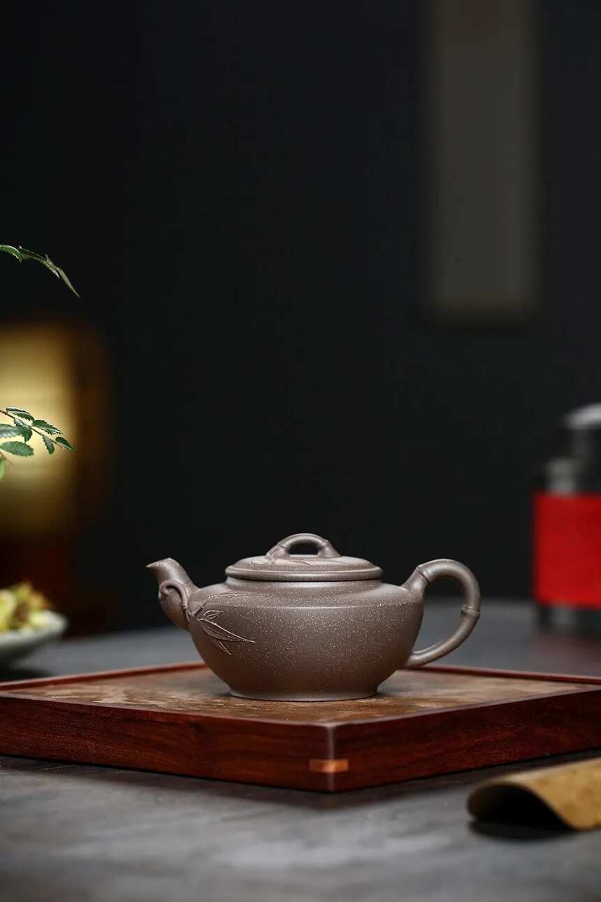 《碗竹》国工艺美术师 胡小香 宜兴原矿紫砂茶壶