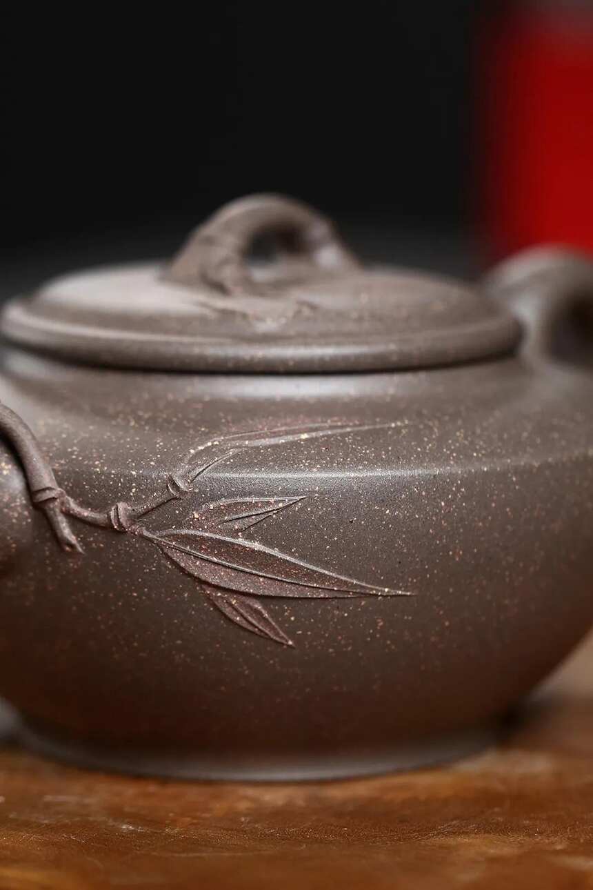 《碗竹》国工艺美术师 胡小香 宜兴原矿紫砂茶壶