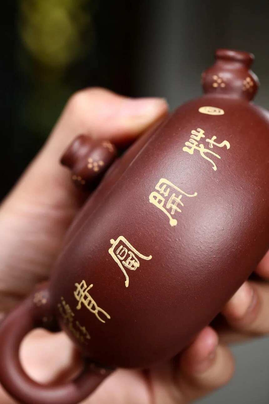 「葫芦壶」宜兴刘彩萍彩绘紫砂茶壶