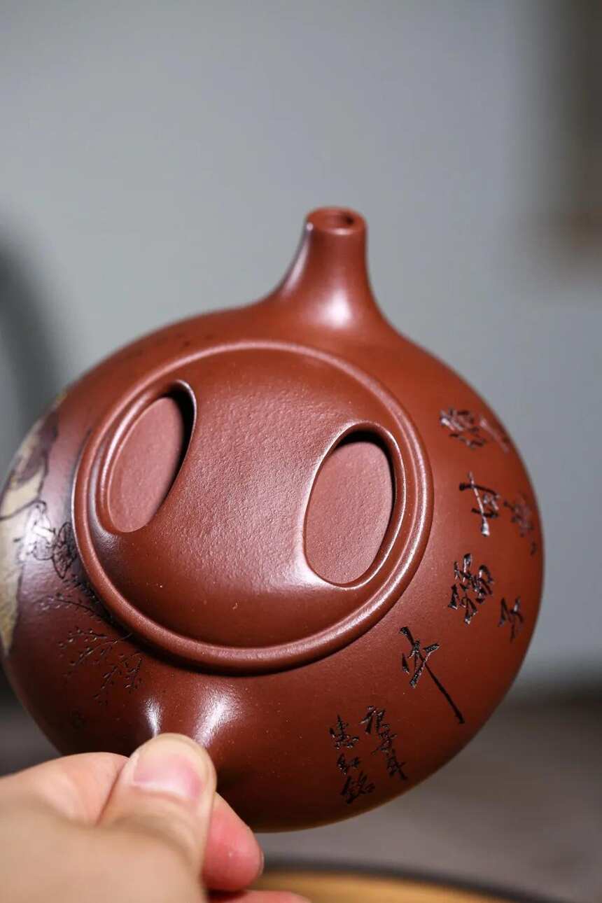 牛盖石瓢 陈惠红 国高工艺美术师 宜兴原矿紫砂茶壶