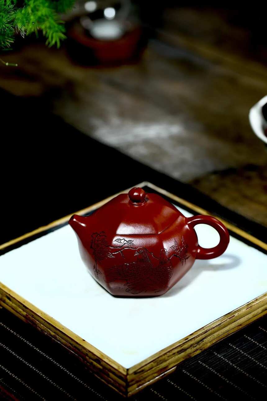 “和谐安康”「六方西施」大红袍 金国东 宜兴原矿紫砂茶壶