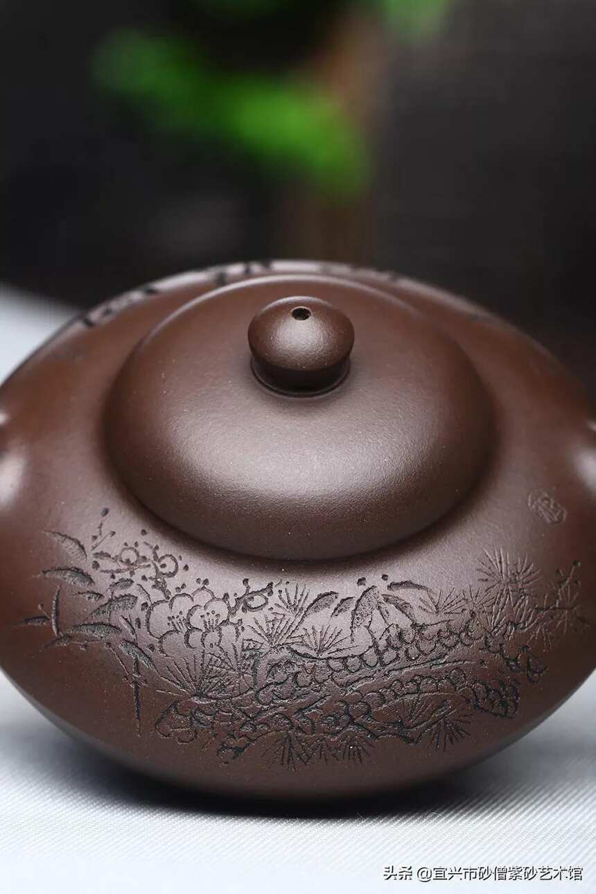 合欢壶，宜兴原矿紫砂茶壶，深井底槽清