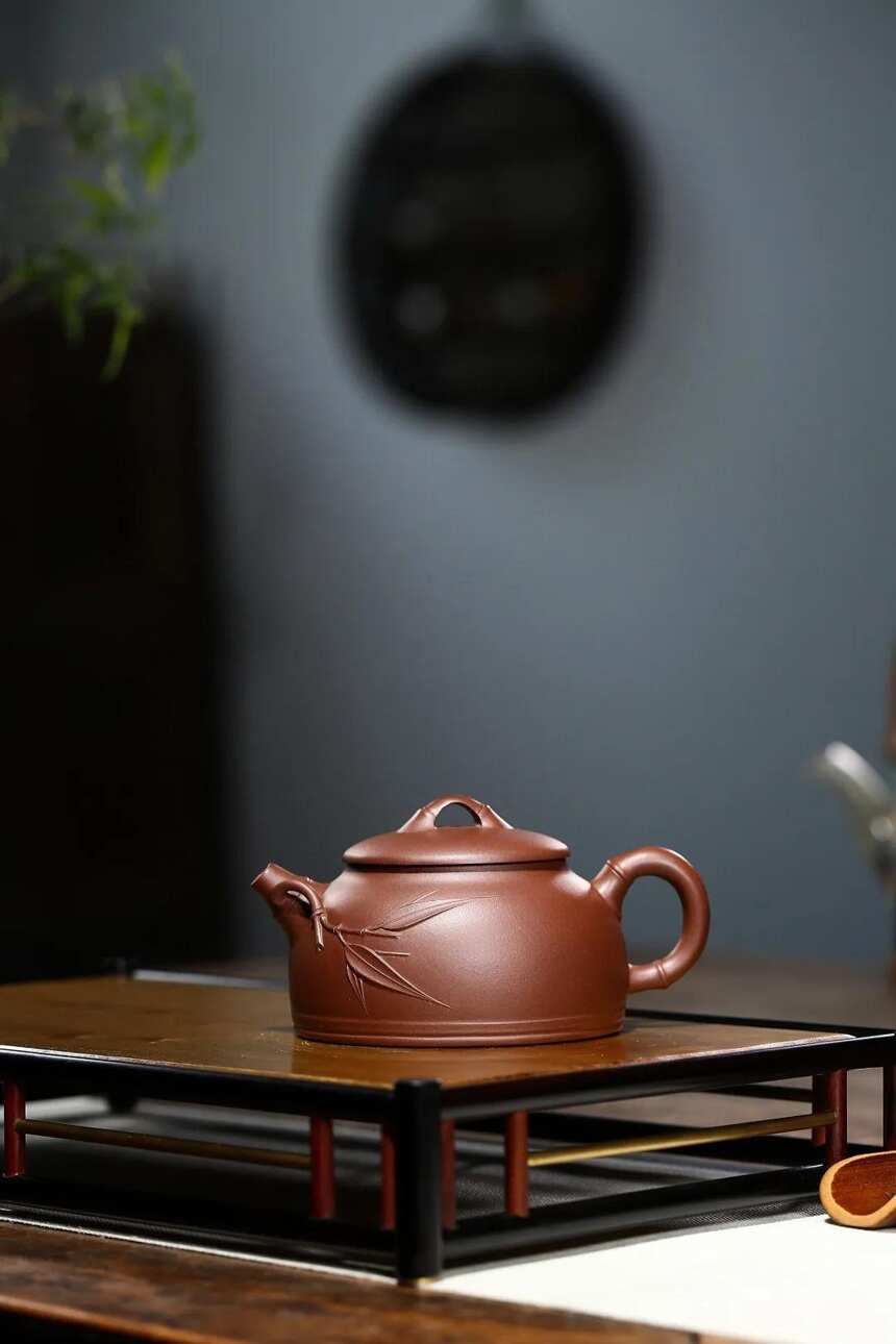 「竹韵」许响新 （国助理工艺美术师）宜兴原矿紫砂茶壶