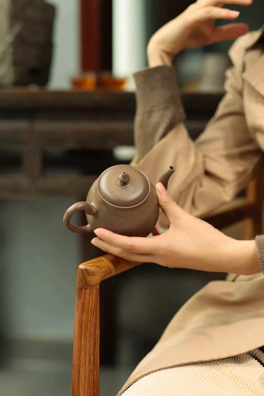 「怀古」沈群（国助理工艺美术师）宜兴原矿紫砂茶壶
