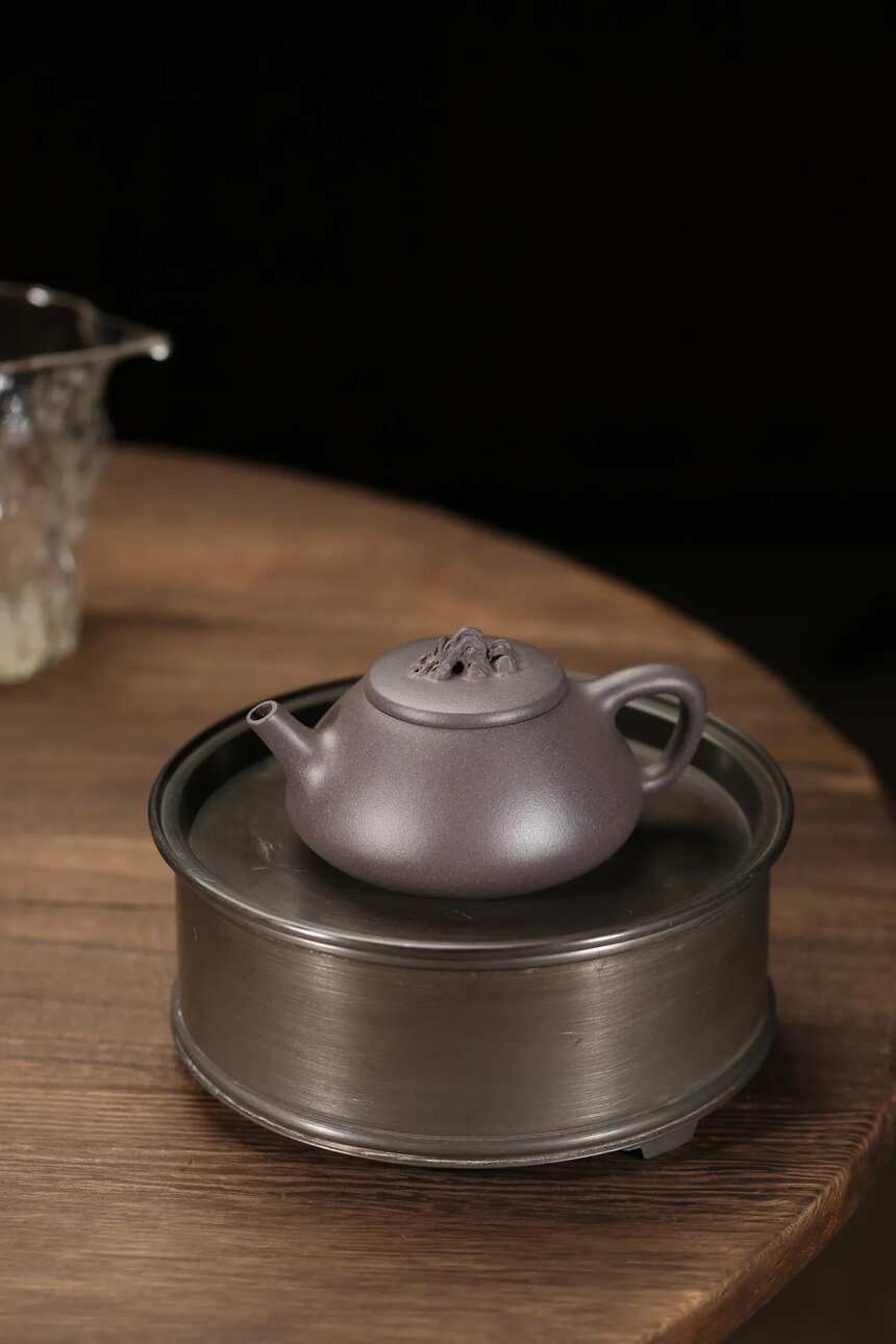 「砚山」青灰泥·160cc·9孔 宜兴原矿紫砂茶壶