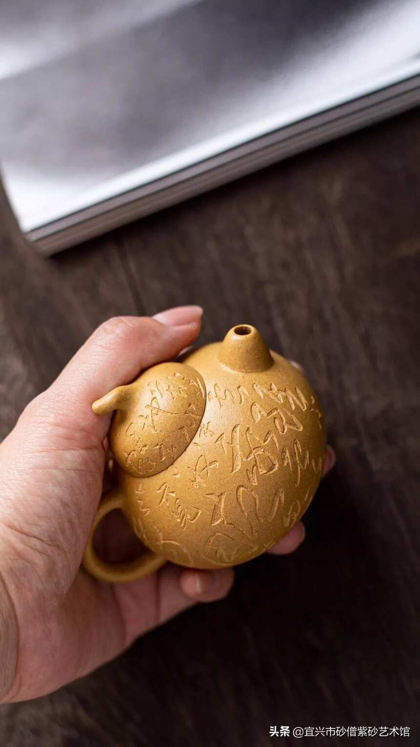 张琦，宜兴原矿紫砂茶壶，葫芦「福禄壶」·130cc