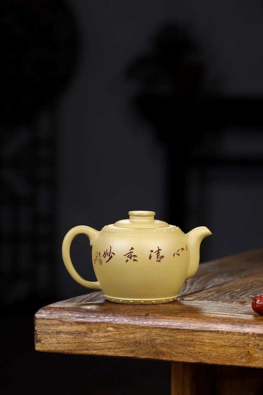 《石鼓》国工艺美术师 孙希希原矿本山绿泥宜兴原矿紫砂茶壶