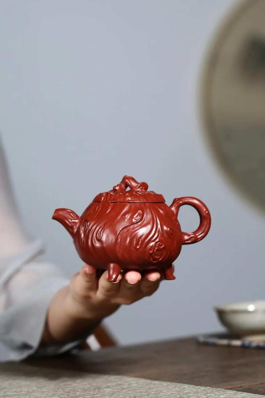 「三脚树桩」范俊华 （国助理工艺美术师）宜兴原矿紫砂茶壶