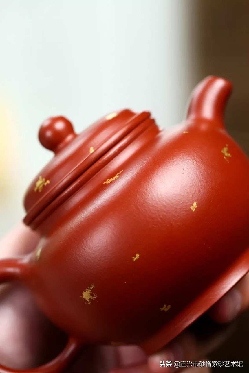 撒金「掇只」顾君（国工艺美术员）宜兴原矿紫砂茶壶