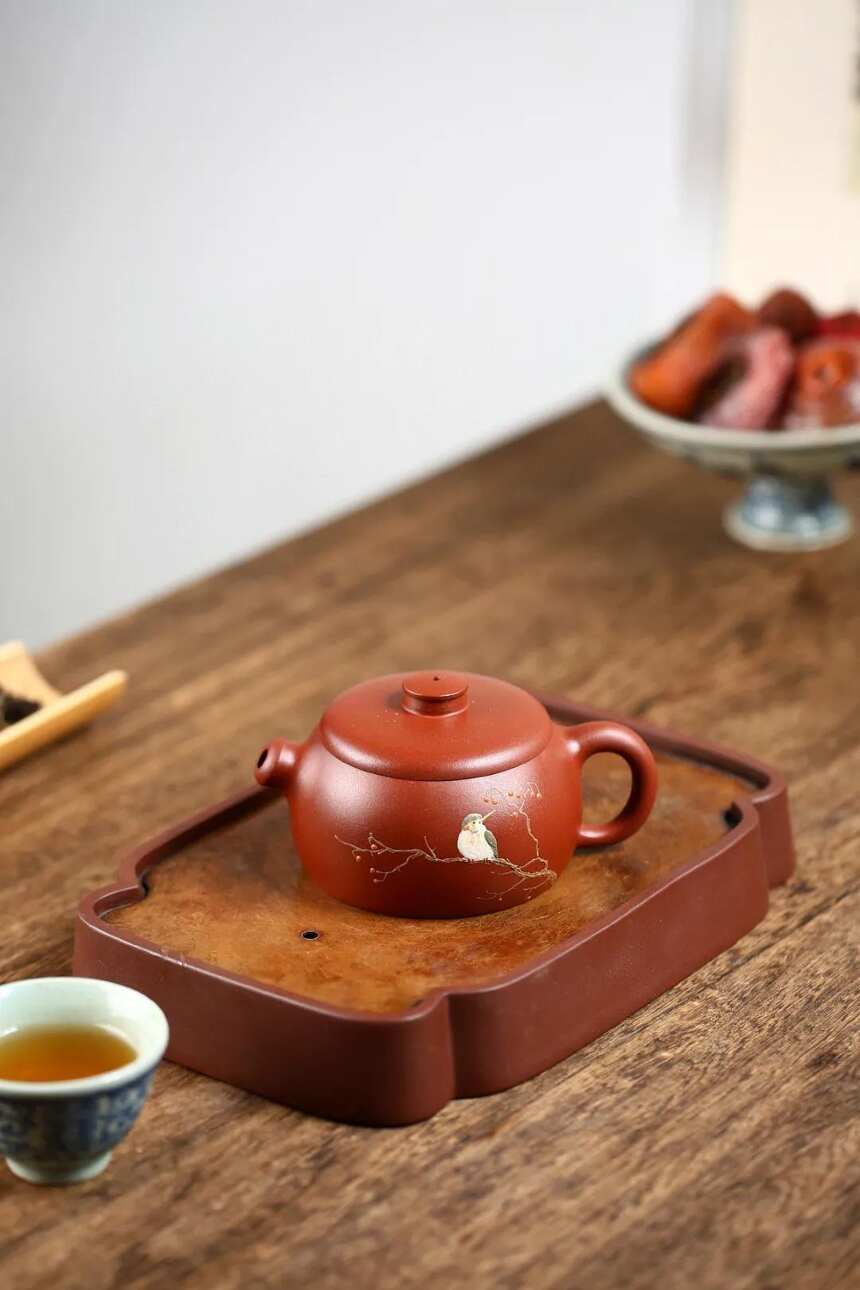 《巨轮》国工艺美术师 杨国琴 宜兴原矿彩绘紫砂茶壶
