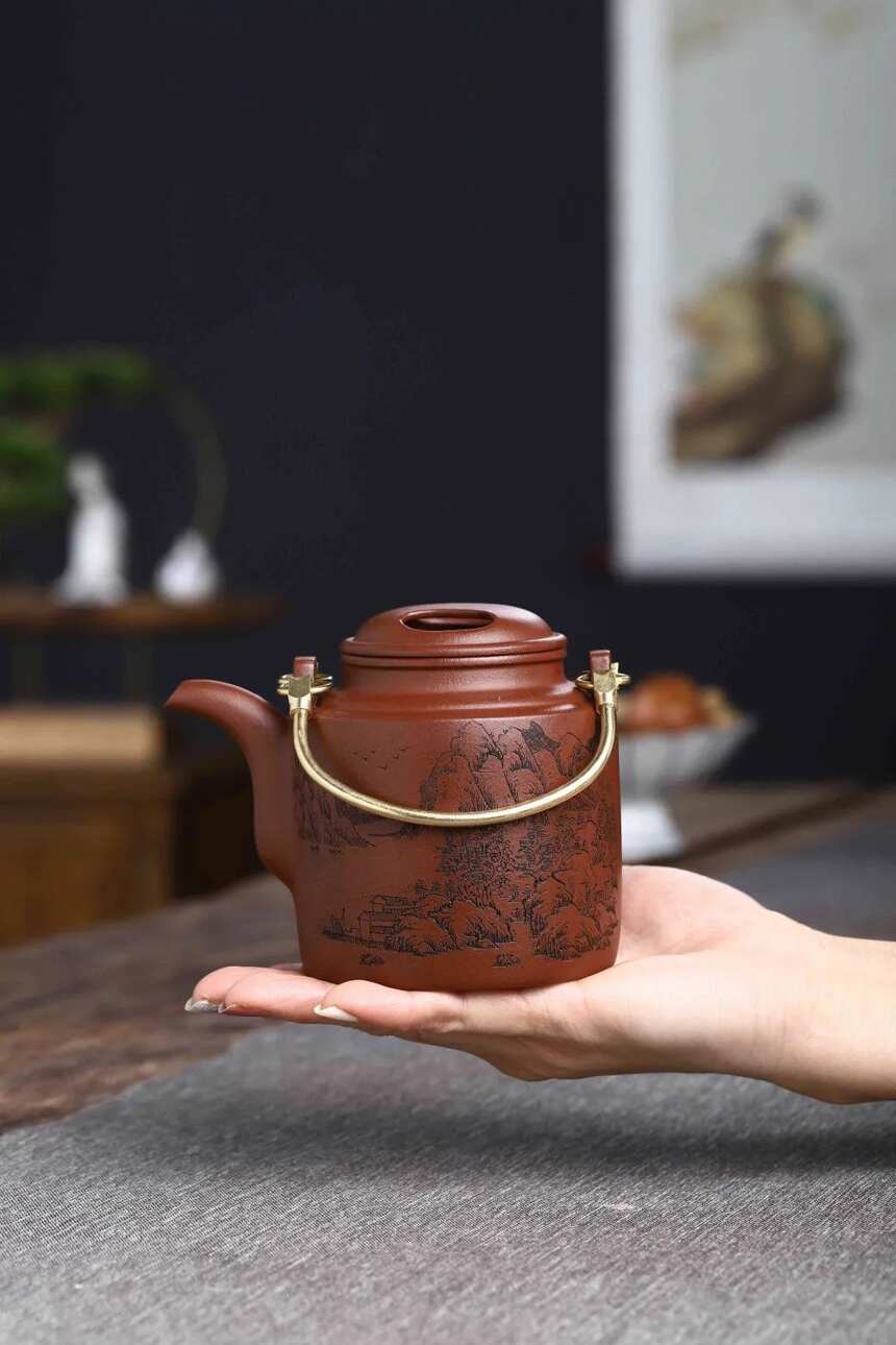 「牛盖洋桶」宜兴原矿紫砂茶壶