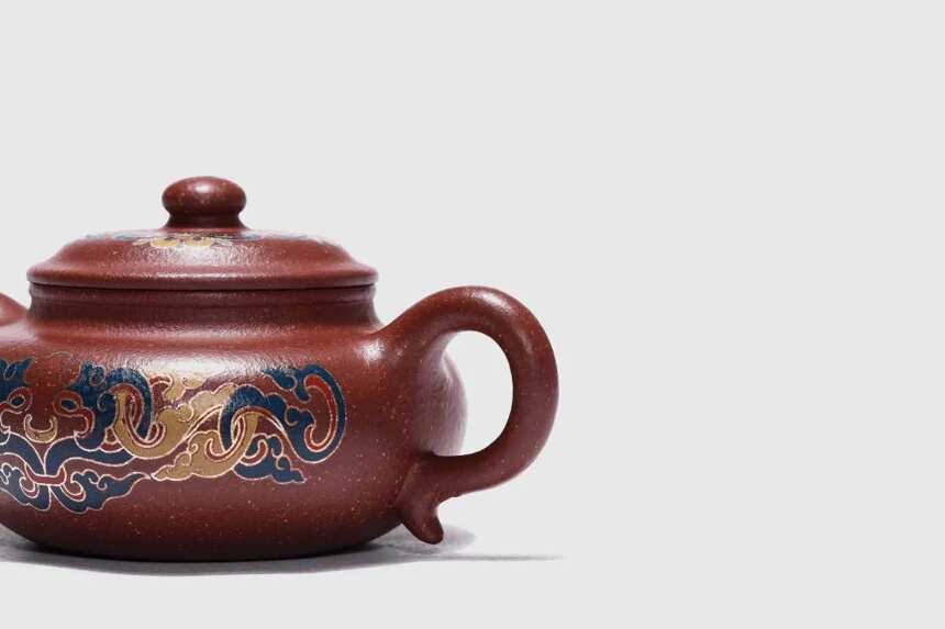 「仿古」宝山红降坡 150cc 王雅丽 国工艺美术师 宜兴原矿紫砂茶壶