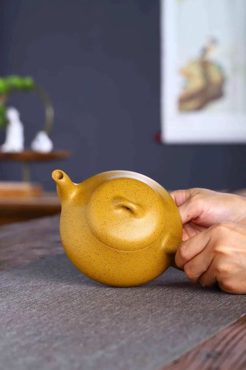 「汉棠石瓢」狄姣姣（国工艺美术师）宜兴原矿紫砂茶壶