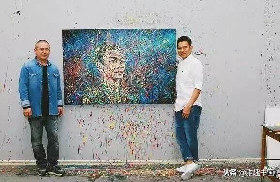 不简单的“乱笔”艺术家，一幅画竟卖1.8亿，还为天王刘德华画画
