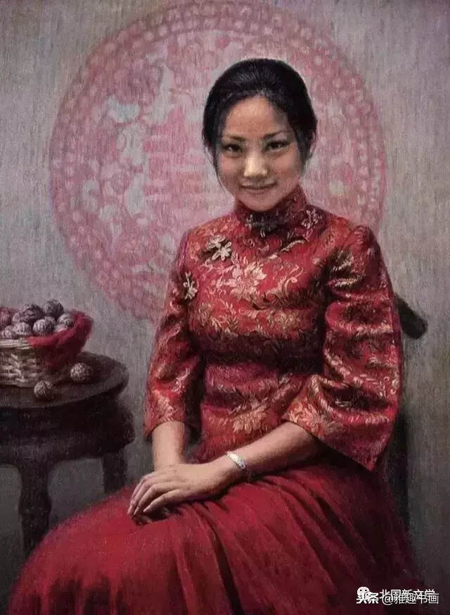 中国美女一点也不输西方美女，自然中国油画也不输西方油画