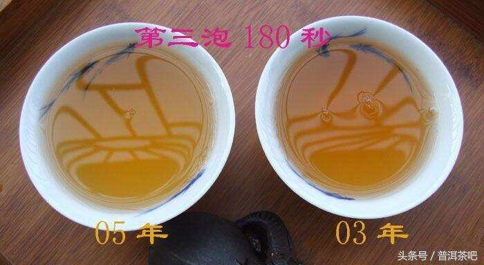 年份不同、储存环境不同的紧压茶品对比