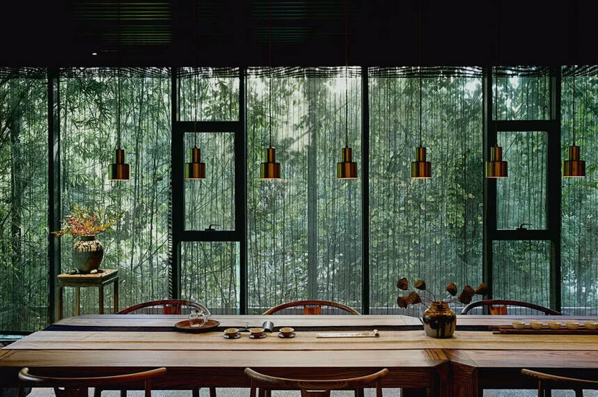 中式茶室设计，尽是素雅格调