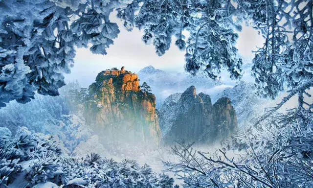 雪后的黄山，犹如仙境，美轮美奂！