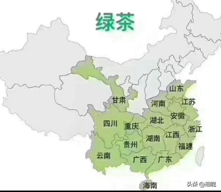 各类茶在中国的分布图！吹牛必备品