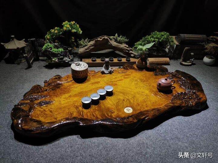 金丝楠实木茶盘，茶具中的艺术典范