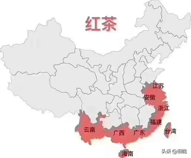 各类茶在中国的分布图！吹牛必备品