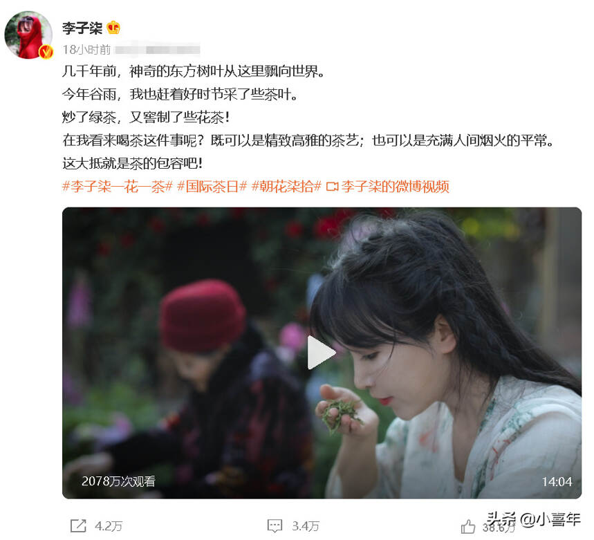 李子柒的新视频冲上热搜，这样的中华茶文化你喜欢看吗？
