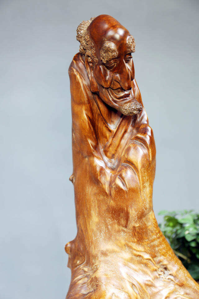 七分天然造型三分手工雕刻之十八罗汉根雕创作第十六件作品鉴赏