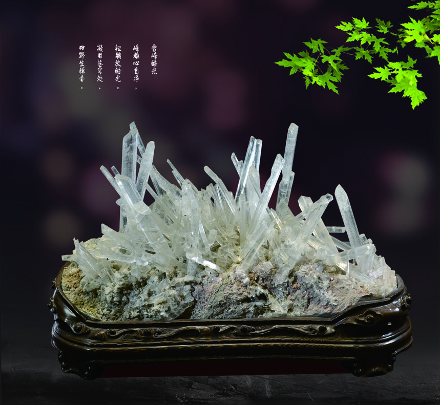 天然矿物晶体石纤维水晶
