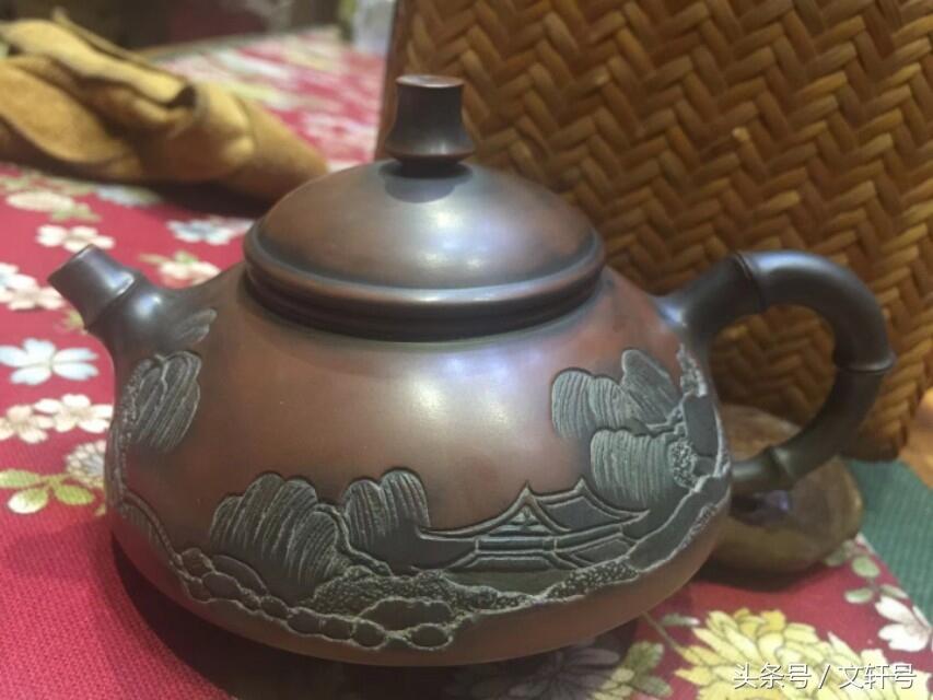 奇石元宝坭兴壶六堡茶美女和泰国画