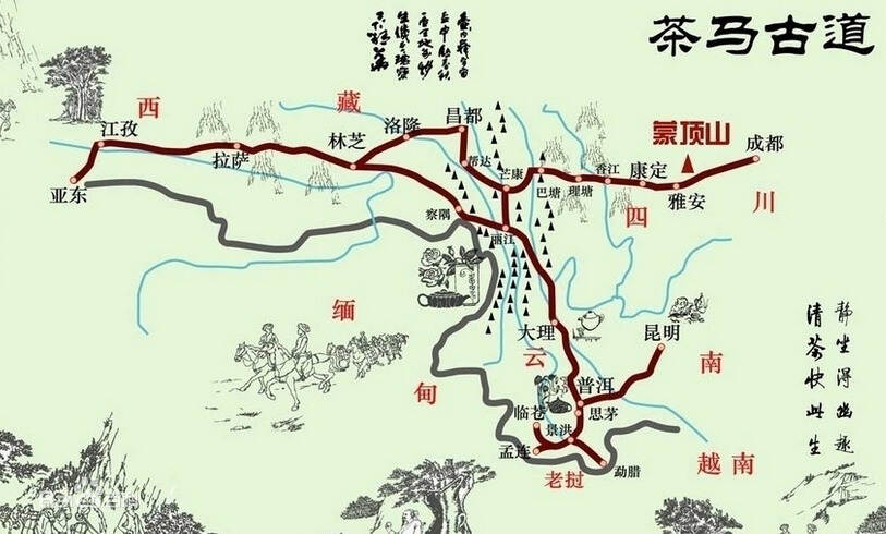 「图文解说」云南普洱茶的各大茶山地区地图（值得收藏）