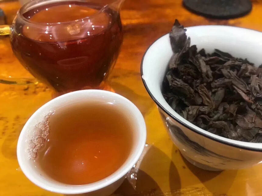 #普洱茶# 95年绿印7542，干仓，梅子香。