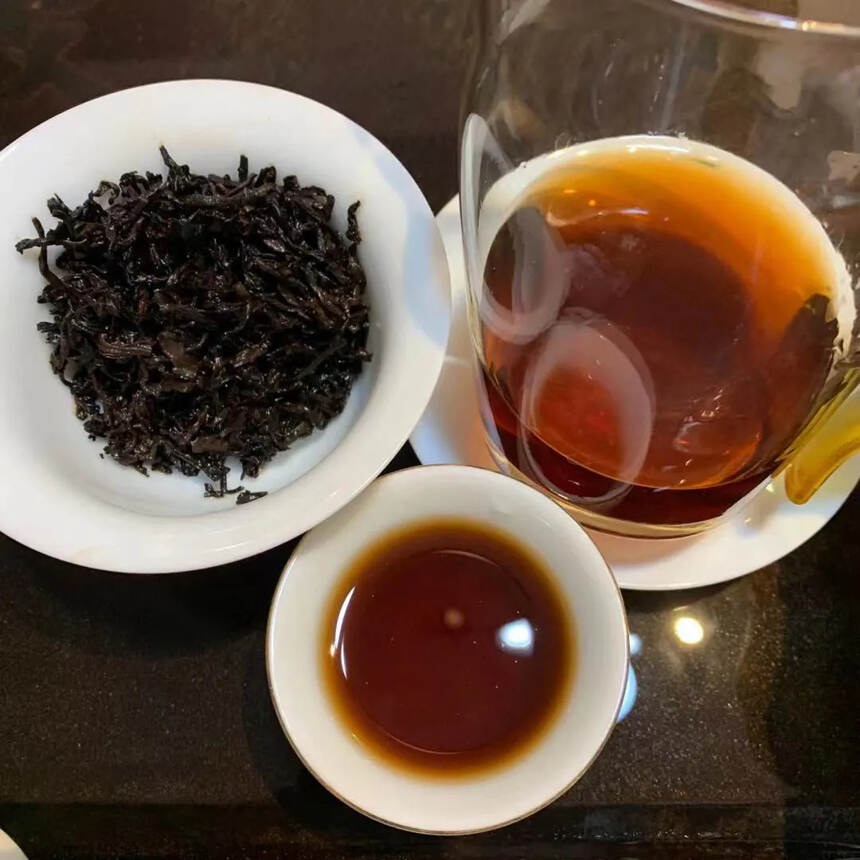 99年贺开散茶宫廷熟茶，粘稠甜蜜，老茶农存留。#普洱