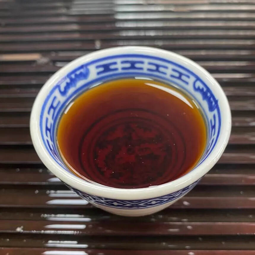 1998年 红中黄印 熟普洱茶，勐海县福海茶厂，早期