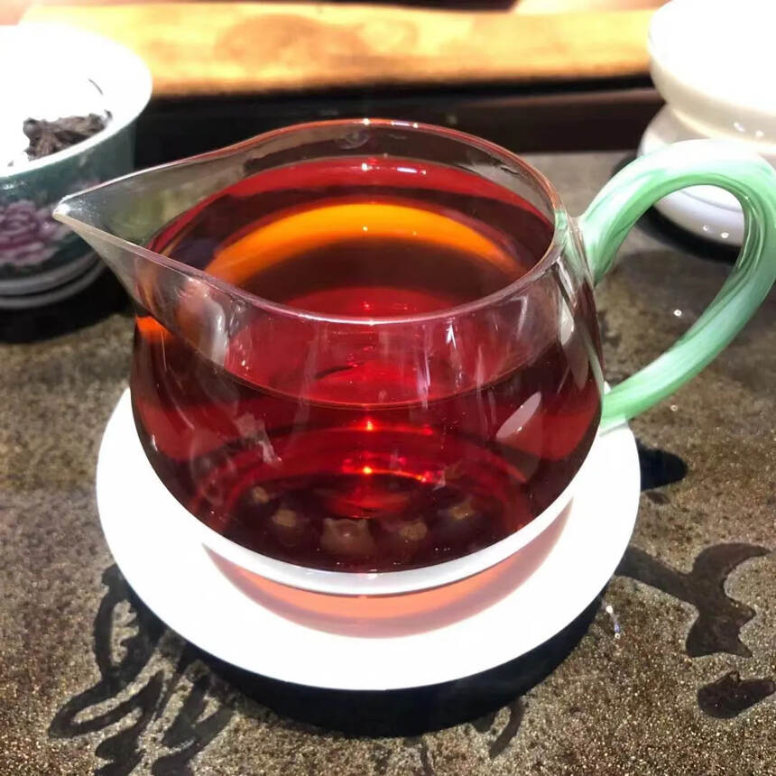#普洱茶# 96年金印熟茶，橙中橙黄印！古树茶发酵，